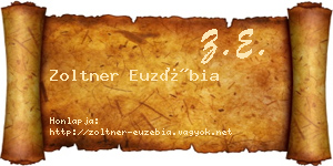 Zoltner Euzébia névjegykártya